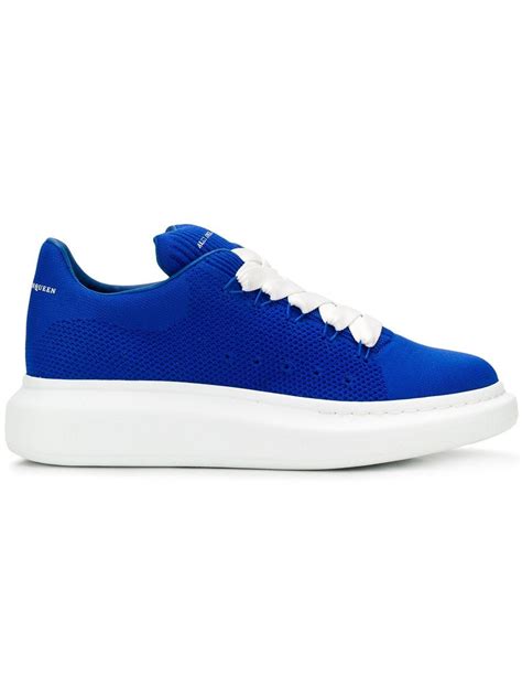 navy blue alexander mcqueen sneakers|alexander mcqueen royal blue.